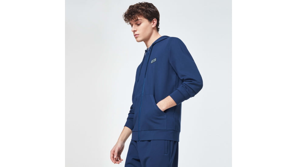 Oakley Patch Full Zip Hoodie - Mens, Universal Blue, 2XL, FOA400019-6ZZ-XXL