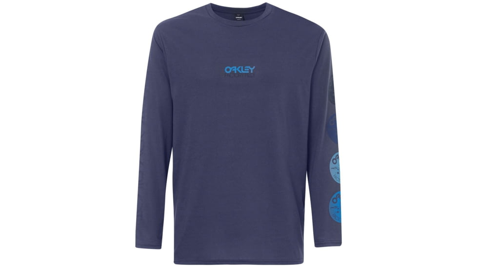 Oakley Patchsticker Ls Tee - Mens, Foggy Blue, 2XL, 457740-6FB-XXL