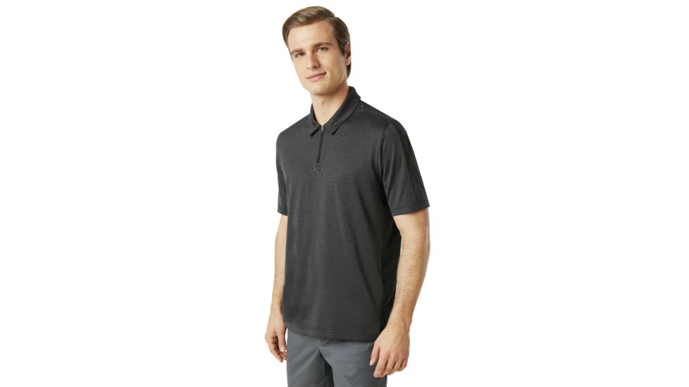 Oakley Perf Ellipse Golf Polo Short Sleeve - Mens, Jet Black Heather, Large 434340-01S-L