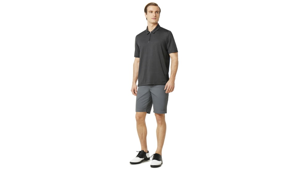 Oakley Perf Ellipse Golf Polo Short Sleeve - Mens, Jet Black Heather, Large 434340-01S-L