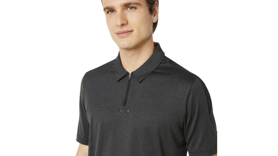 Oakley Perf Ellipse Golf Polo Short Sleeve - Mens, Jet Black Heather, Large 434340-01S-L