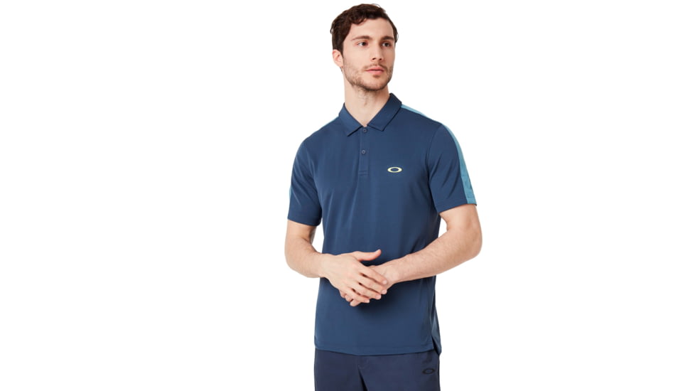 Oakley Perforated Solid Polo - Mens, Foggy Blue, Extra Large, 434399-6FB-XL