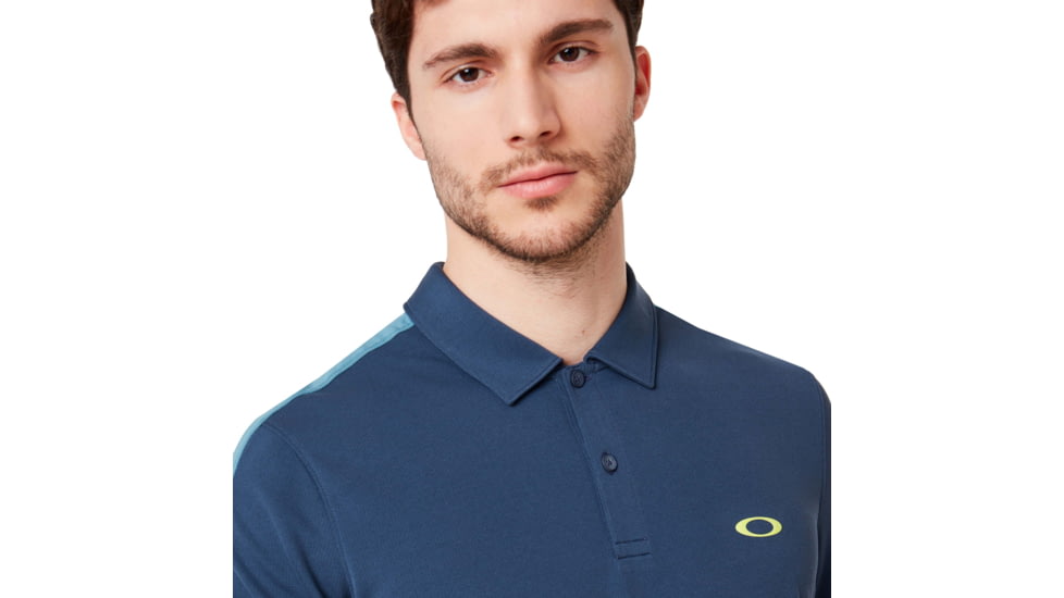 Oakley Perforated Solid Polo - Mens, Foggy Blue, Extra Large, 434399-6FB-XL