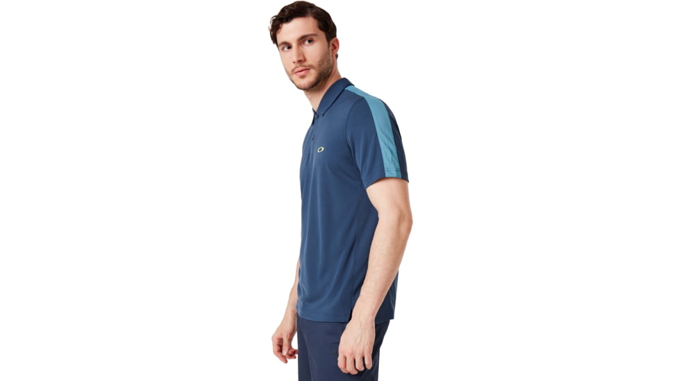 Oakley Perforated Solid Polo - Mens, Foggy Blue, Extra Large, 434399-6FB-XL