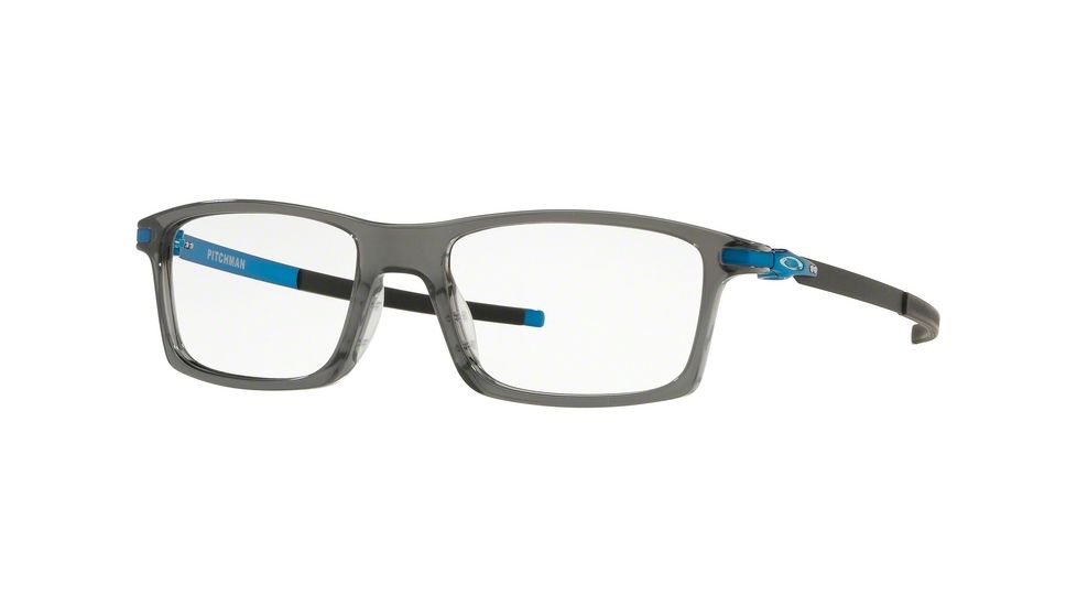 Oakley PITCHMAN OX8050 Progressive Prescription Eyeglasses, 55mm, Polished Grey Smoke, OX8050-805012-55-PRO