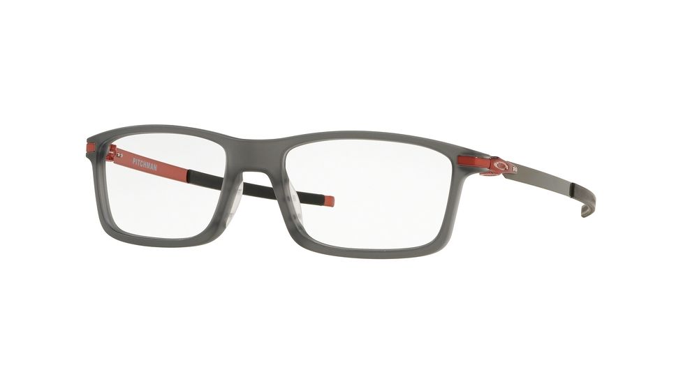 Oakley PITCHMAN OX8050 Progressive Prescription Eyeglasses, 55mm, Matte Grey Smoke, OX8050-805013-55-PRO