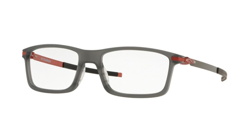 Oakley PITCHMAN OX8050 Eyeglass Frames 805013-55 - Matte Grey Smoke Frame, Clear Lenses