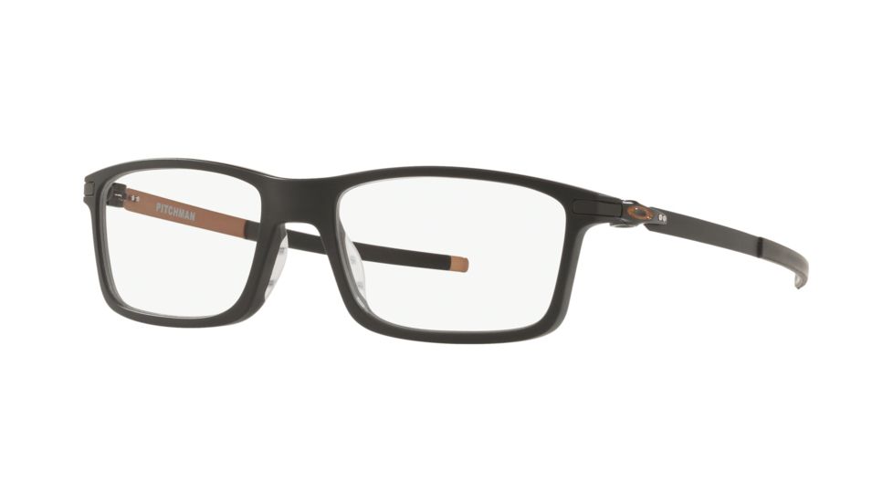 Oakley PITCHMAN OX8050 Progressive Prescription Eyeglasses, 55mm, Matte Black, OX8050-805011-55-PRO