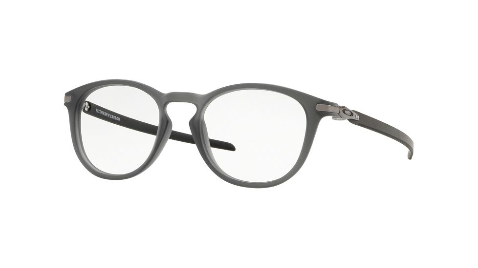 Oakley PITCHMAN R CARBON OX8149 Eyeglass Frames 814902-50 - Satin Grey Smoke Frame, Clear Lenses