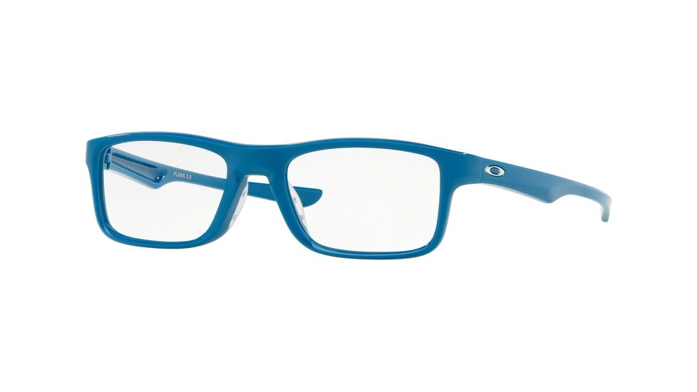 Oakley Plank 2.0 OX8081 Progressive Prescription Eyeglasses 808105-53 - Polished Balsam Frame, Clear Lenses