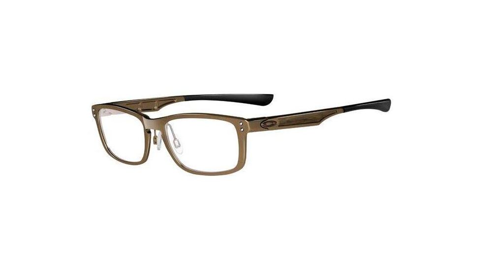 Oakley Plank 53mm Brushed Brown Eyeglass Frames w/ Blank Lenses 22-196