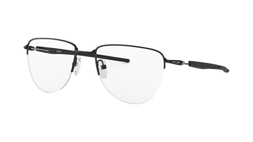 Oakley PLIER OX5142 Eyeglass Frames 514201-52 - Satin Black Frame, Clear Lenses