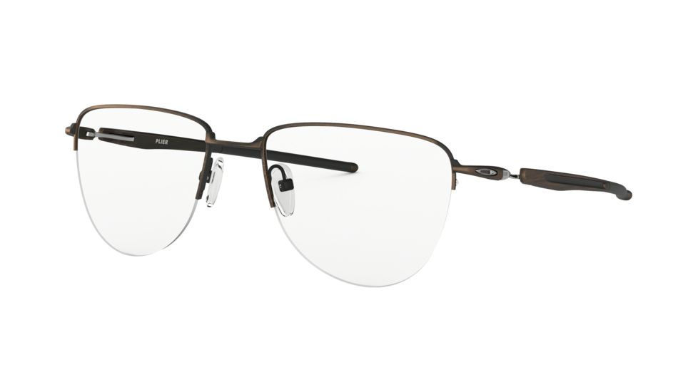Oakley PLIER OX5142 Eyeglass Frames 514203-52 - Satin Toast Frame, Clear Lenses