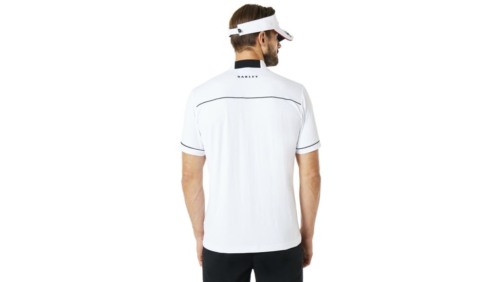 Oakley Polo Contrast Colar Detail Short Sleeve - Mens, Blackout, Large 434277-02E-L