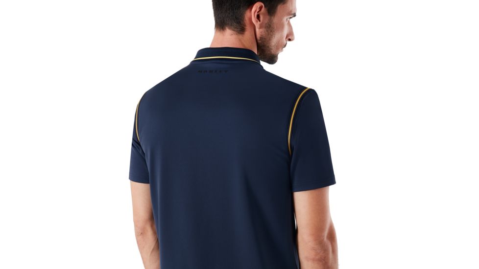 Oakley Polo Shirt Short Sleeve Ribbed DetaiLong Sleeve - Mens, Fathom, 2XL, 434219-6AC-XXL