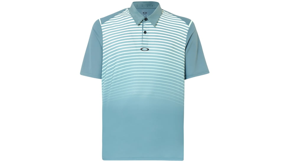 Oakley Polo Shirt Short Sleeve Striped Ellipse - Mens, Ore, Medium, 434229-6BQ-M