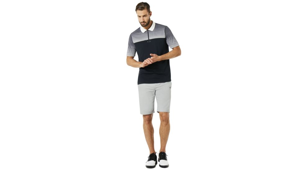 Oakley Polo Shirt Short Sleeve Sublimated Jacquard - Mens, Blackout, Large 434222-02E-L