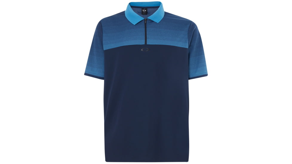Oakley Polo Shirt Short Sleeve Sublimated Jacquard - Mens, Fathom, Extra Large, 434222-6AC-XL