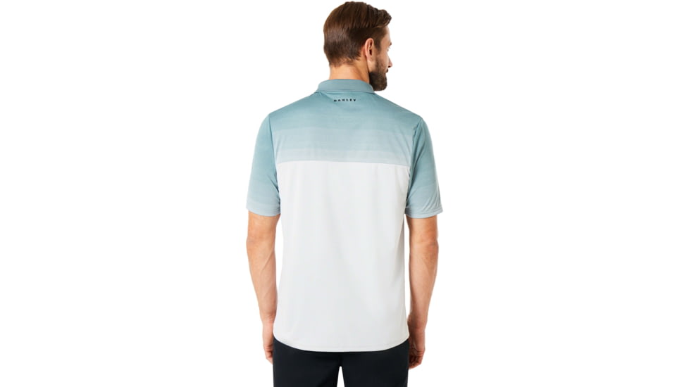Oakley Polo Shirt Short Sleeve Sublimated Jacquard - Mens, Light Grey, Extra Large, 434222-202-XL