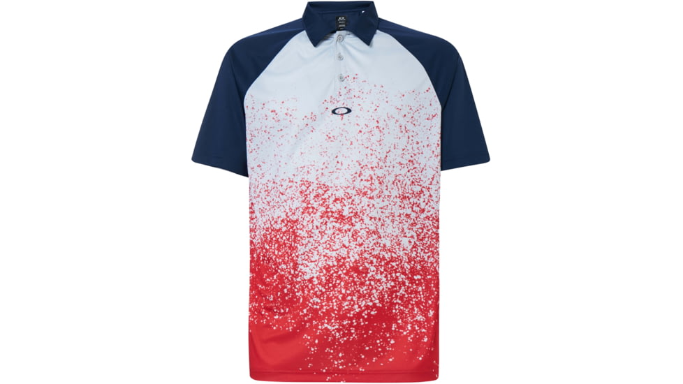 Oakley Pop Spray Short Sleeve Polo - Mens, High Risk Red, Small, FOA400128-43A-S