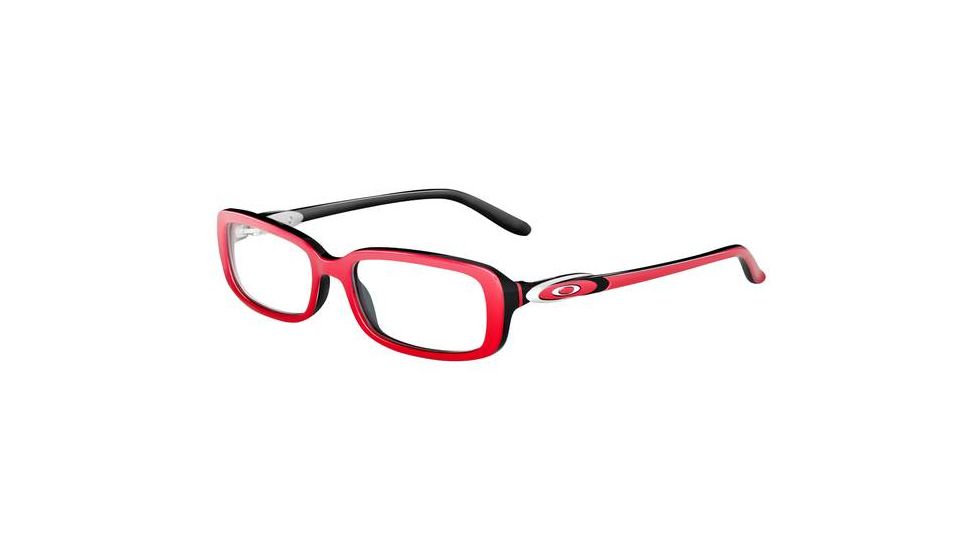 Oakley Premonition Single Vision Rx Eyeglasses, Size 50 - Red/Black Frame OX1061-0450