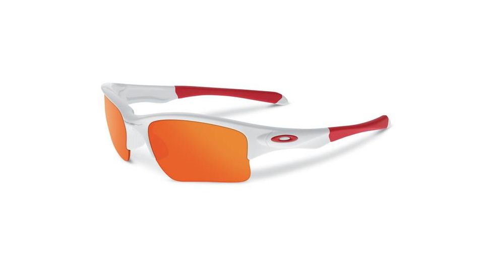 Oakley Quarter Jacket Kids Sunglasses Polished White Frame, Fire Iridium Lens OO9200-03