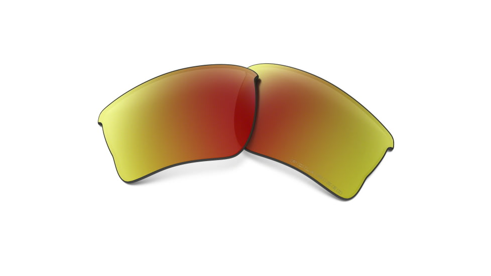 Oakley Quarter Jacket Polarized Replacement Lenses, Ruby Iridium, ROO9200CB 2145