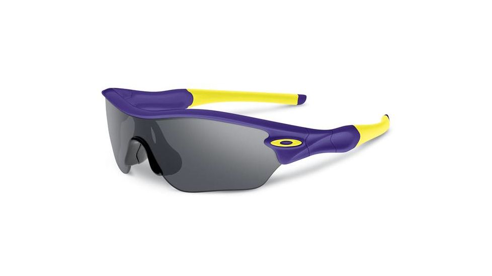 Oakley Radar Edge Sunglasses, Royalty Purple Frame, Black Iridium Lens OO9184-14