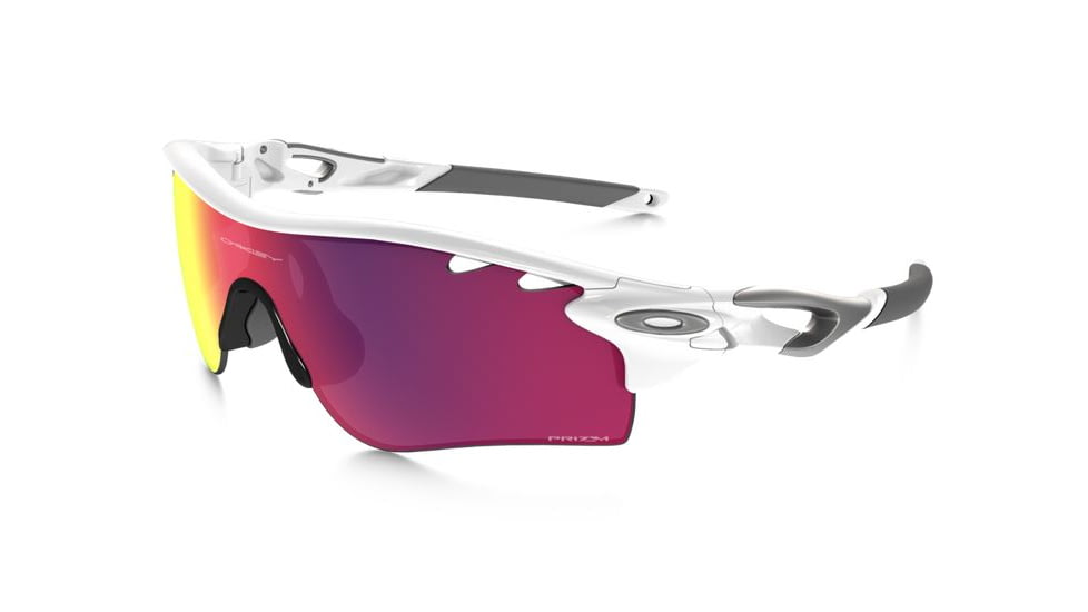 Oakley Radar Lock Sunglasses Polished White Frame, Prizm Road &amp; Persimmon Vented Lens-OO9181-40