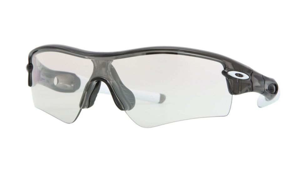 Oakley Radar Path Sunglasses 26-213-33 - Polished Grey Smoke Frame, Clr/blk Irid Photo Lenses