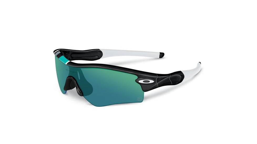Oakley Radar Path Mens Sunglasses Polished Black Frame, Jade Iridium Lens 26-268