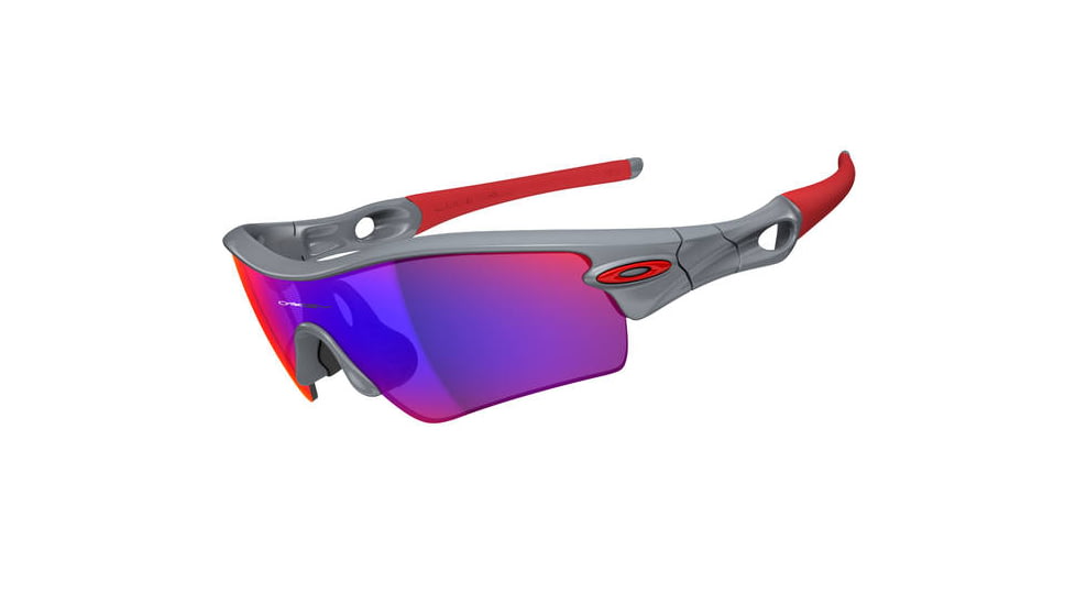 Oakley Radar Path Mens Sunglasses Polished Fog Frame, Positive Red Iridium Lens 09-757