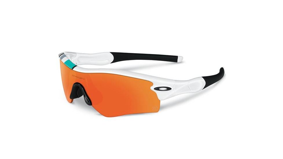 Oakley Radar Path Mens Sunglasses Polished White Frame, Fire Iridium Lens 26-267