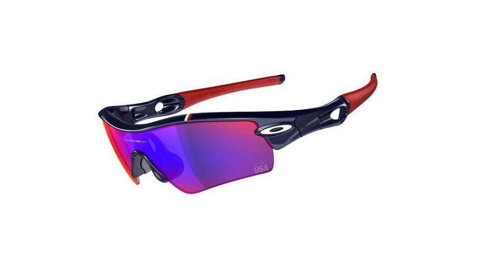 Oakley Radar Path Team USA Dark Blue Frame w/ +Red Iridium Lenses Sunglasses 24-302