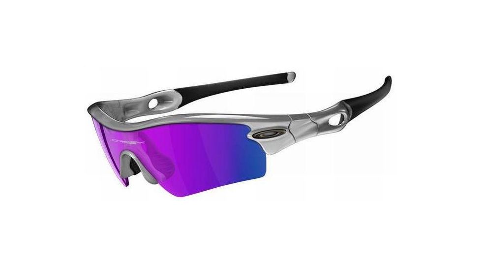 Oakley Radar Path White Chrome Frame w/ Blue Iridium Lenses Sunglasses 09-673