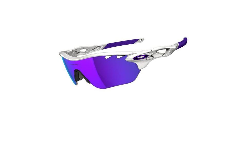 Oakley Radarlock Edge Asian Fit Womens Sunglasses, Polished White Frame, Violet Iridium Lens OO9209-01