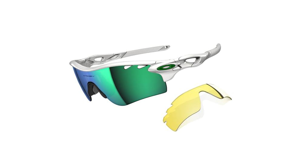 Oakley Radarlock Path Polished White Frame w/ Jade Iridium Lenses Men's Sunglasses OO9181-05