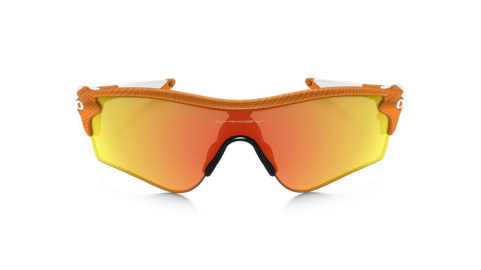 Oakley Radarlock Path Sunglasses Atomic Orange Frame, Fire Iridium &amp; Black Iridium Lens-OO9181-45