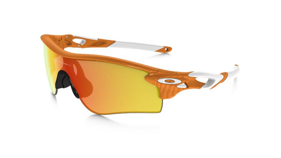 Oakley Radarlock Path Sunglasses Atomic Orange Frame, Fire Iridium &amp; Black Iridium Lens-OO9181-45