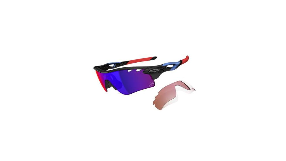 Oakley Radarlock Path Mens Sunglasses Polished Black Frame, Red Iridium Vented and G40 Vented Lens OO9181-18