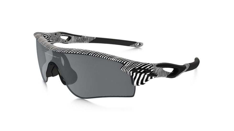 Oakley Radarlock Path Sunglasses Polished White Frame, Black Iridium Polarized &amp; Clear Lens-OO9181-44