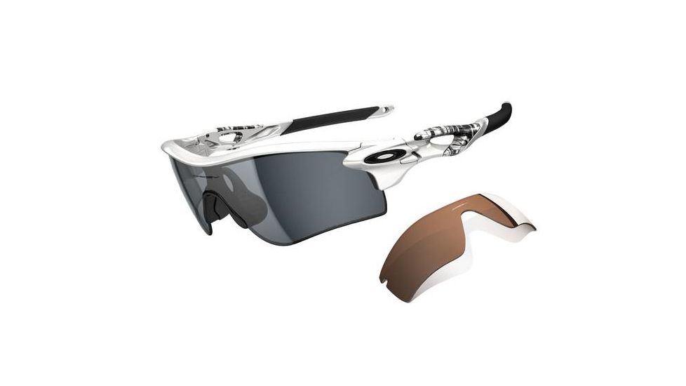 Oakley Radarlock Path Mens Sunglasses Matte White Frame, Grey Polarized and VR28 Black Iridium Lens OO9181-20