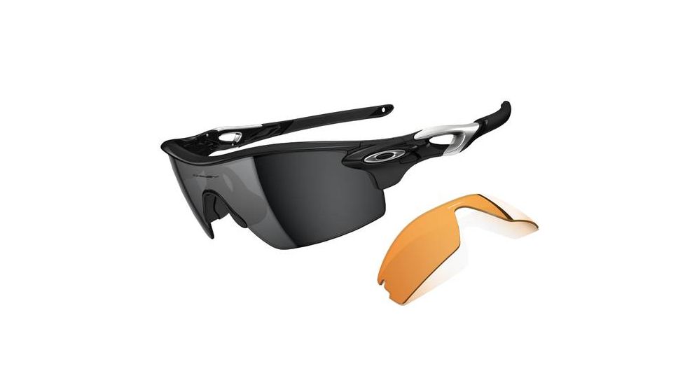 Oakley Radarlock Pitch Polished Black Frame w/ Black Iridium Lenses Men's Sunglasses OO9182-01