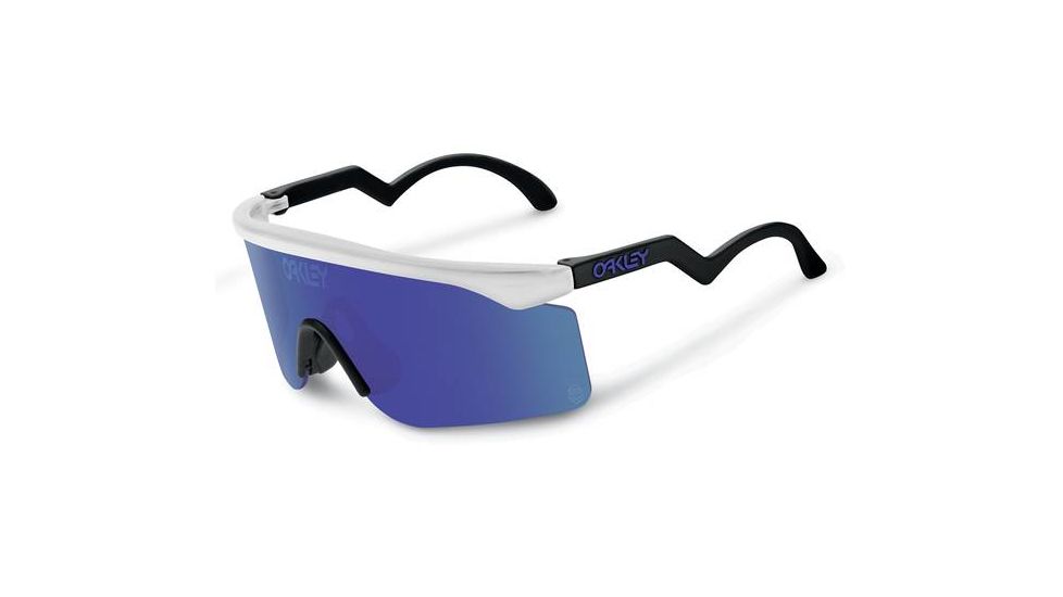 Oakley Razor Blades - Heritage Collection Unisex Sunglasses, Matte Clear Frame, Violet Iridium Lens OO9140-13