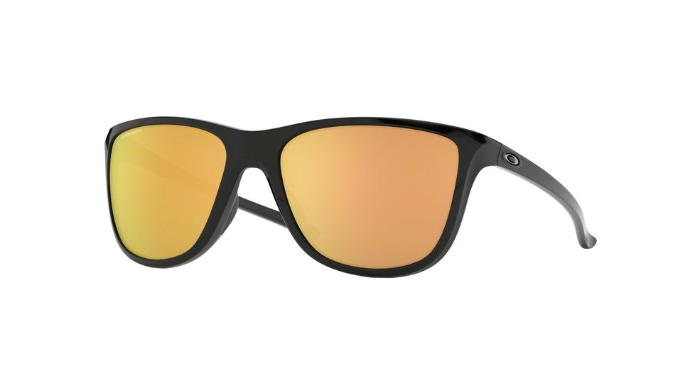 Oakley REVERIE OO9362 Progressive Prescription Sunglasses, 55mm, Polished Black, OO9362-936210-55-PRO