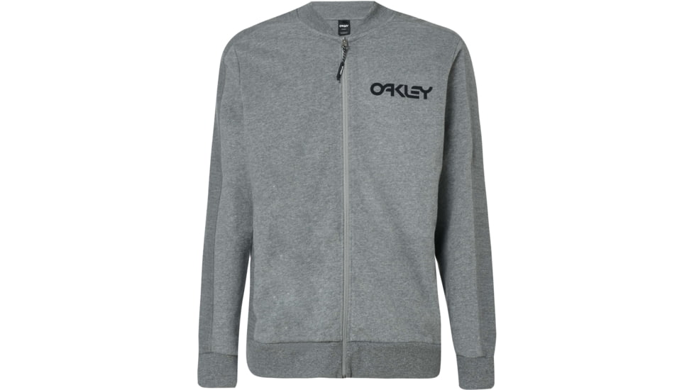 Oakley Reverse Full Zip Bomber - Mens, New Granite Heather, Small, FOA400451-28B-S