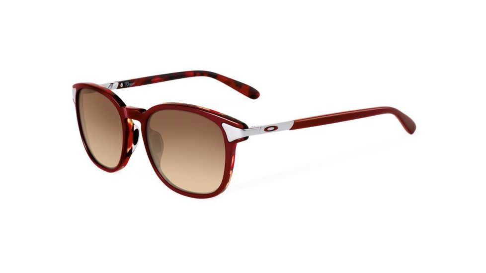 Oakley Ringer Sunglasses Red Mosaic Frame, Dark Brown Gradient Lens-OO2047-06