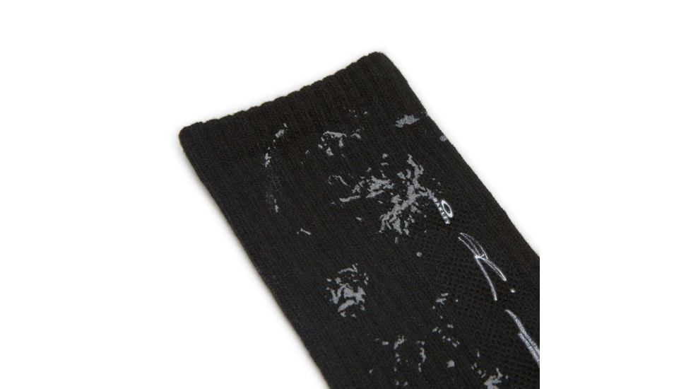 Oakley Rock Print Socks - Mens, Blackout, Small/Medium, 93335-02E-S/M