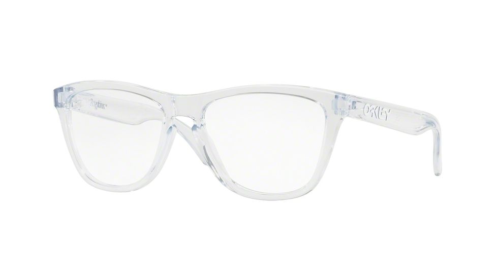 Oakley RX FROGSKIN OX8131 Single Vision Prescription Eyeglasses 813106-54 - Polished Clear Frame, Clear Lenses