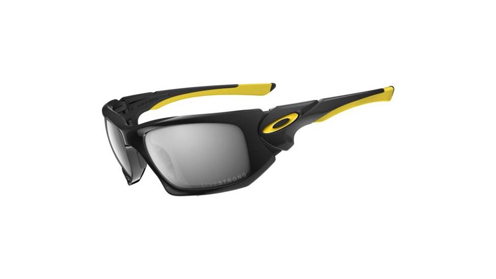 Oakley Scalpel Sunglasses, LiveStrong Ed, Polish Blk Frame, Blk Irid Lens OO9095-10